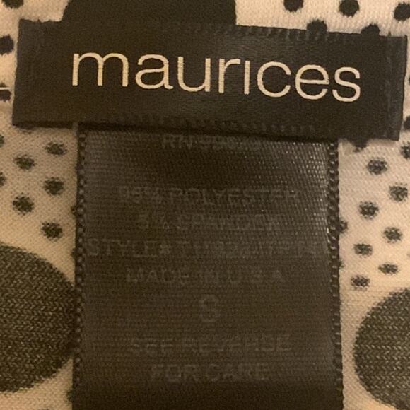 Maurices Blouse White with Black Polka Dot Pullover 3/4 Sleeve V-Neck Si… - Picture 8 of 9